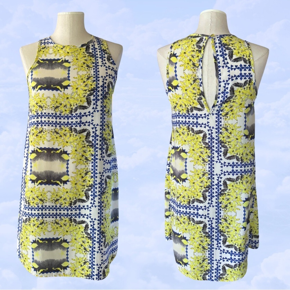 PRONTO Swing Dress sleeveless minidress shift floral print size small